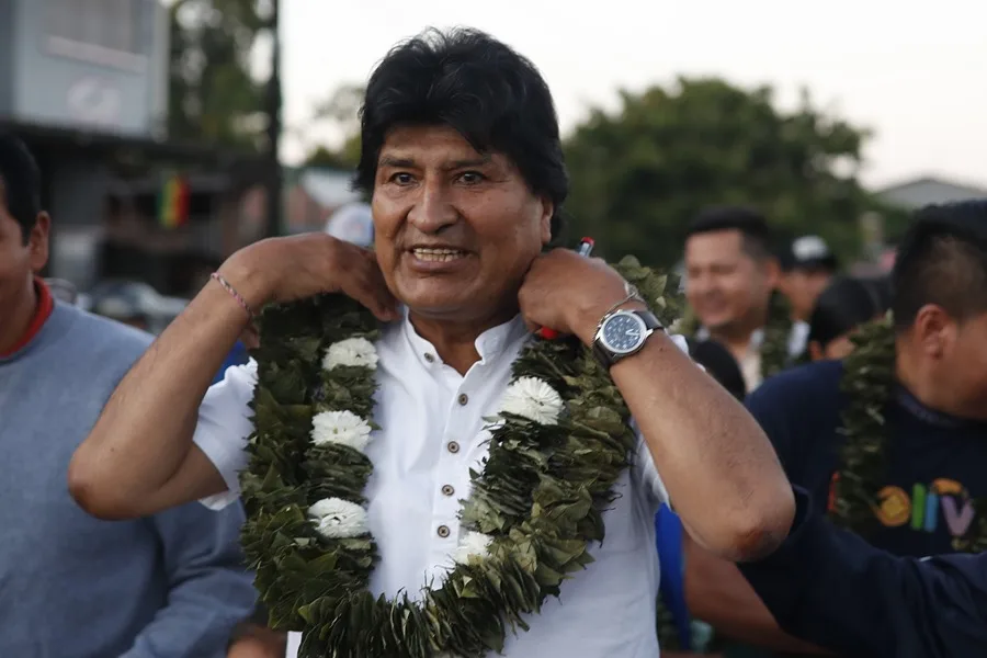 El presidente de Bolivia dice que Evo Morales debe aclarar ante la Justicia sus «responsabilidades» en las protestas 7 En la foto, Fotografía de archivo del expresidente de Bolivia Evo Morales, en Villa Tunari (Bolivia)